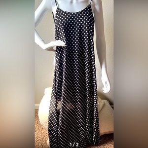 Black and white polka dot dress